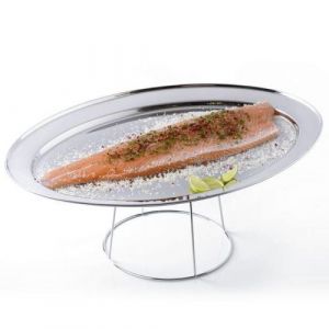 Plateau de fruits de mer &Oslash; 36 cm et son support inox