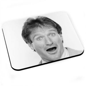 Tapis de souris Robin williams portrait noir & blanc star comedie cinema