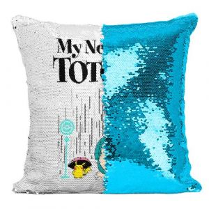 Fabulous Housse de Coussin à Sequin - Paillettes Turquoise Ronflex Mon Voisin Totoro [40 x 40 cm]
