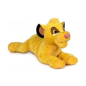Peluche roi lion xl simba 52 cm - peluche avec son  texture douce - set doudou enfant + carte tigre