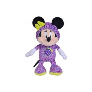 Peluche minnie en grenouillere raisin violet 33 cm - pyjama - doudou disney - peluche enfant