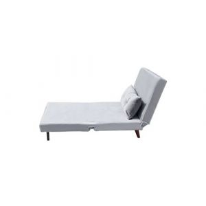 Fauteuil convertible lit une place tissu velours Gris dimension: 80x90x84 cm-dimension lit: 80x190x28 cm