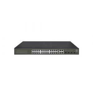 LevelOne GES-2128P commutateur r&eacute;seau G&eacute;r&eacute; L2 Gigabit Ethernet (10/100/1000) Connexion Ethernet, supportant l'alimentation via ce port (PoE) Noir