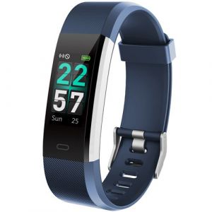 Annew Bracelet Connecté Montre Connectée Intelligente Fitness Tracker d'activité Smartwatch Etanche pour Homme&Femme Bluetooth Bleu