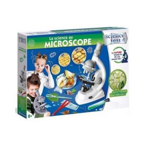 Coffret science au microscope 100x 300x 600x - plus de 50 experiences scientifiques - kit educatif enfant 8 ans - nature