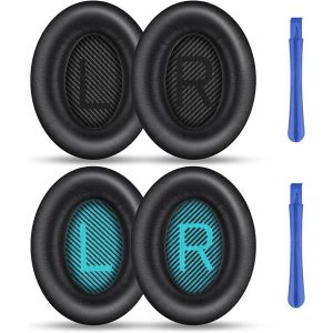 Coussinets Casques pour Bose, 4Paires Oreillette de Remplacement Compatible avec Bose QuietComfort 15 QC15 QC2 QC25 QC35 QC35II AE2 AE2i AE2w SoundTrure SoundLink Casque Circum-Aural