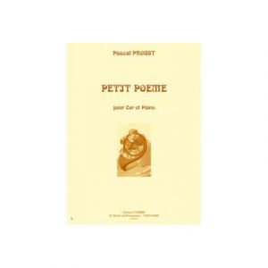 Partitions Classique Combre Proust Pascal - Petit Poeme - Cor Et Piano Cor