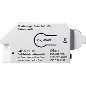Gira 234100/234700 Module radio pour détecteur de fumée Dual/VdS