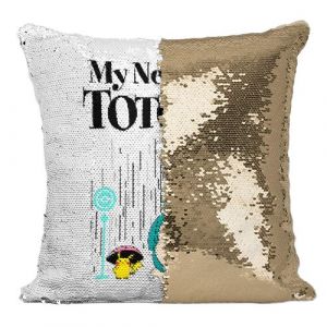 Fabulous Housse de Coussin à Sequin - Paillettes Doré Ronflex Mon Voisin Totoro [40 x 40 cm]