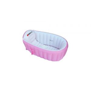 Baignoire gonflable pour b&eacute;b&eacute; nouveau-n&eacute; piscine antid&eacute;rapante pliable rose