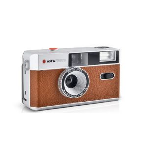Étui réutilisable pour appareil photo - AgfaPhoto x HIPANEMA avec film et bracelet HIPANEMA Matcha Amber