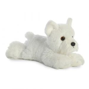 Aurora peluche Mini Flopsie Windsor Westie 20,5 cm blanc