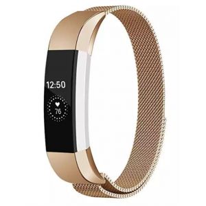 Strap-it Bracelet Milanais - compatible pour Fitbit Alta HR (or rose)