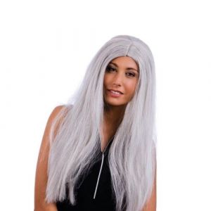 Perruque Cindy long cheveux gris