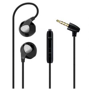 Ecouteurs pour HTC one mini 2 avec Micro R&eacute;glage Kit Main Libre INTRA-AURICULAIRE Casque Universel Jack (NOIR)