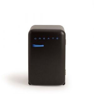 FRIDGE RETRO 107L - R&eacute;frig&eacute;rateur r&eacute;tro - Noir et bleu