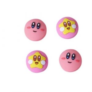 4PCS Capuchon de Joystick en Silicone pour Nintendo Switch FONGWAN Kirby Mignon Pouce PoignéEs Couvercle