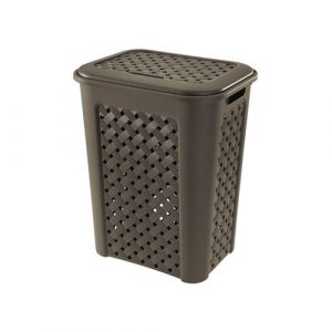 Tontarelli Arianna panier &agrave; linge 50 L Rectangulaire Polypropyl&egrave;ne (PP) Wenge