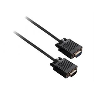 V7 - Rallonge de c&acirc;ble VGA - HD-15 (VGA) (M) pour HD-15 (VGA) (F) - 3 m - noir