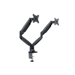 Multibrackets M Deskmount Spring Dual - Kit de montage (support de montage pour bureau) - pour 2 écrans LCD - acier, aluminium de haute qualité - noir - Taille d'écran : 15"-27"