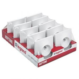Legrand - Lot de 10 prises de courant 2P+T 16A complet - Neptune - Blanc