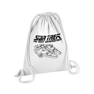 Fabulous Sac de Gym en Coton Blanc Star Trek - Falcon Millenium 12 Litres