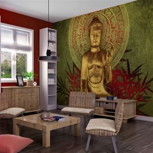 Papier peint Le Bouddha d'or-Taille L 400 x H 309 cm
