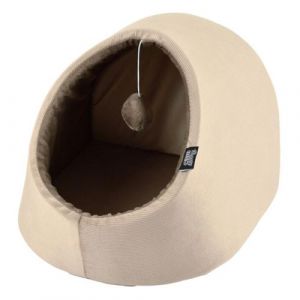 Niche Pour Chat Avec Jouet "Crafty" 38cm Noisette