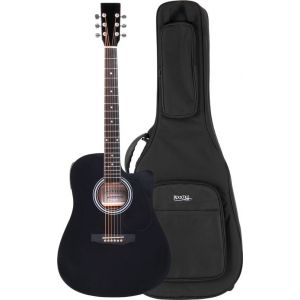 Classic Cantabile WS-10BK-CE Set Guitare Western avec Housse