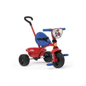 Smoby Tricycle Be Fun Spidey Evolutif de 15 mois a 3 ans Canne parentale réglable sur