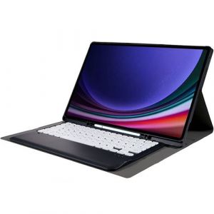 Clavier Bluetooth FOXDOCK pour Samsung Galaxy Tab S10 Ultra support amovible couleur bonbon, étui à rabat en cuir avec emplacement pour stylo-Blanc