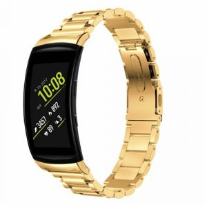 Strap-it Bracelet acier - compatible pour Samsung Gear Fit 2 / Fit 2 Pro (or)