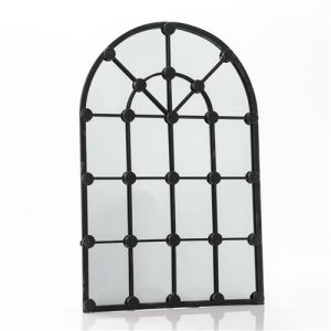 Miroir Grande Demeure noir 100 cm - Amadeus - Noir - M&eacute;tal