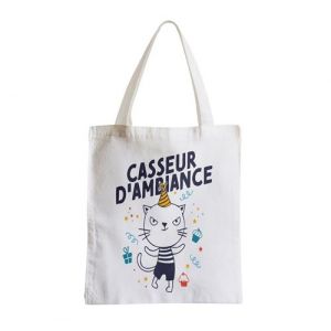Grand sac pour shopping Chat casseur d'ambiance