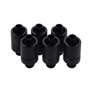 Alphacool Eiszapfen 16/10mm compression fitting G1/4 - Raccord pour système de refroidissement par liquide - noir profond (pack de 6)