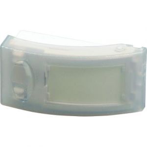 Bouton poussoir blanc fumé avec porte étiquette lumineux scs sen4130924