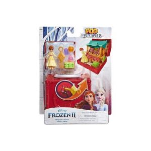 Coffret disney pop adventures : la reine des neiges : la boutique d'anna - mini coffret et poupée princesse - accessoires