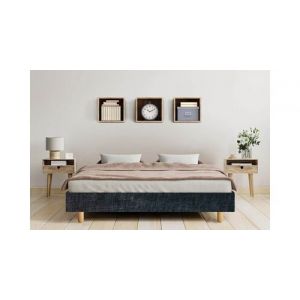 Lit sommier 180x200 - tapissier d&eacute;co resistant jusqu - &agrave; 120 kg par personne