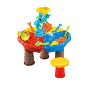 Table de sable et d'eau Ensemble bac à sable jardin extérieur jeu Jouet de plage d'été pour enfants - Multicolore