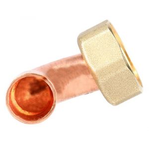 Raccord 2 pi&egrave;ces &eacute;crou prisonnier coud&eacute; F15X21 &Oslash; 12 - GARIS - D12204B