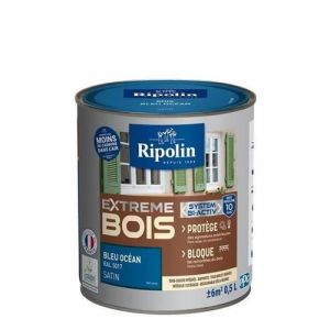Ripolin Peinture Bois Satin Haute Protection 10 Ans Qui Protege Et Magnifie Vos Bois - Bleu Oc&eacute;an
