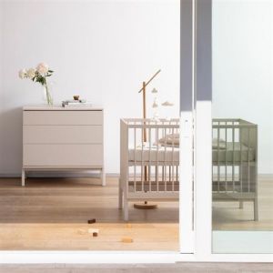 QUAX - Chambre Duo Ashi Argile Lit b&eacute;b&eacute; 60x120cm + Commode