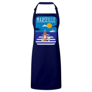 Fabulous Tablier Cuisine Premium Navy Marseille Pastis Port