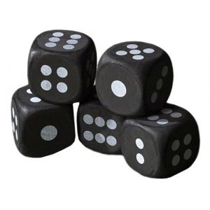 Jeu de Yams géant en mousse noir avec planche de score et stylo effaçable - YAMSO - ALTOBUY