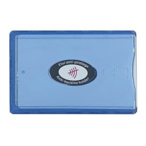 Porte carte rigide bancaire anti piratage bleu Fabrication Fran&ccedil;aise