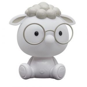 Lampe-veilleuse en forme de mouton a pour enfant avec 3 intensit&eacute;s de lumi&egrave;re blanche -  - ALTOBUY