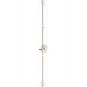 Fausse crémone 35304 MAP Blanc 9016 à bouton vis PVC avec accessoires - 35304PVC