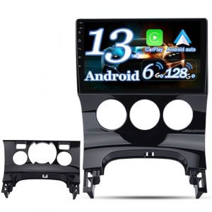 Autoradio Android 13 [6Go+128Go] pour Peugeot 3008(2009-2015) avec 4G Carplay Android Auto 9 Pouces Écran GPS BT WiFi USB DSP Commande au Volant