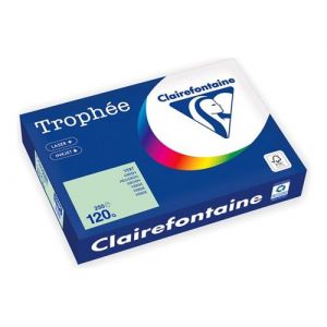 Clairefontaine Troph&eacute;e - 157 microns - vert - A4 (210 x 297 mm) - 120 g/m&sup2; - 250 feuille(s) z&eacute;ro plastique - papier teint&eacute;