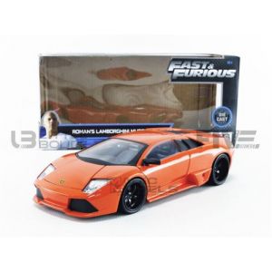 Voiture Miniature de Collection JADA TOYS 1-24 - LAMBORGHINI Murcielago - Roman - Fast And Furious - Orange - 30765OR